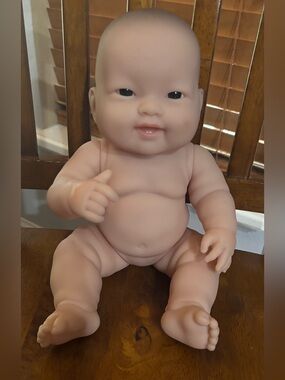 Berenguer Caucasian Baby Doll Nude Infant Realistic Lifelike Smiling Chubby Nude